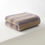 serviettes bain coton carreaux violet orange vert gris rapide moderne