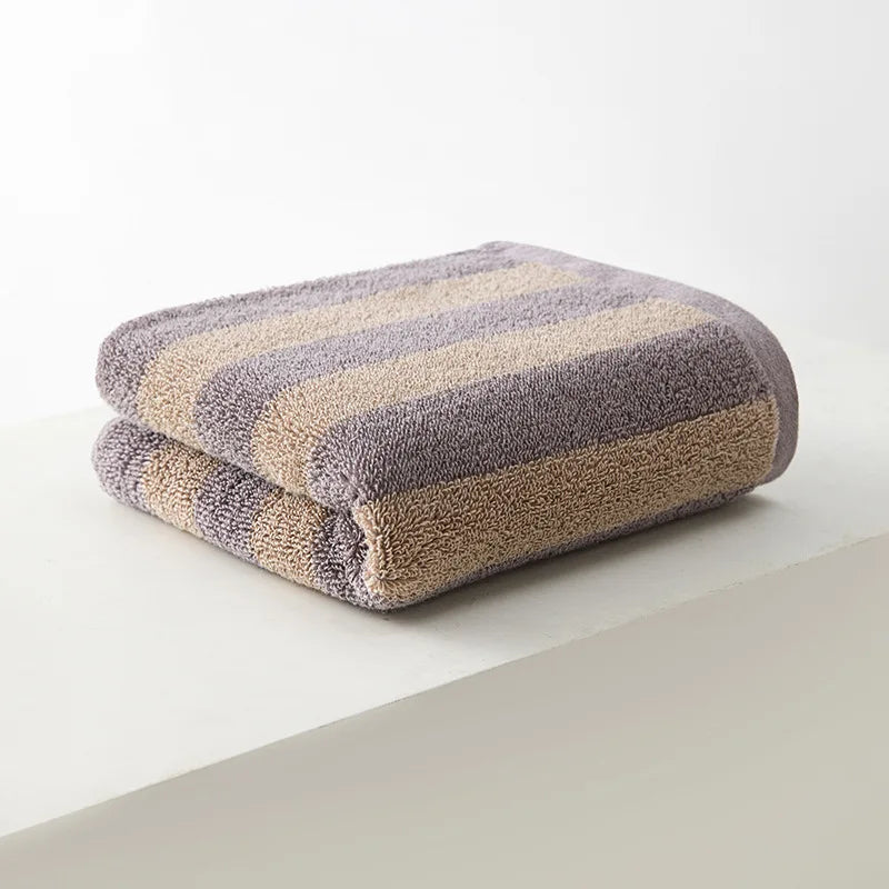 serviettes bain coton carreaux violet orange vert gris rapide moderne