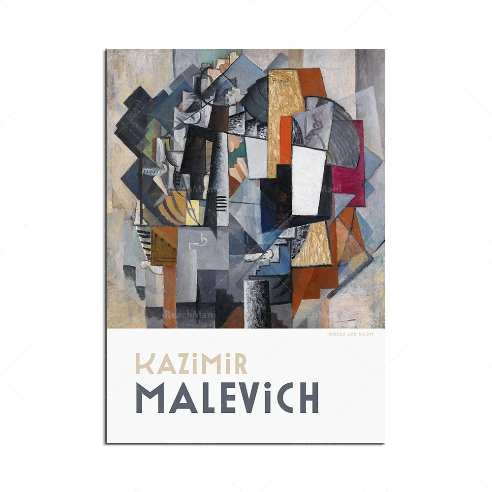 L'œuvre abstraite multicolore représentée sur la couverture du livre met en évidence le style unique et innovant de l'artiste Kazimir Malevich.
