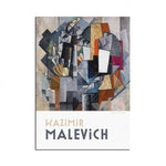 L'œuvre abstraite multicolore représentée sur la couverture du livre met en évidence le style unique et innovant de l'artiste Kazimir Malevich.