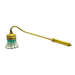 bougie chauffe plat or blanc verte bleue violette motifs floraux vintage métallique tringle