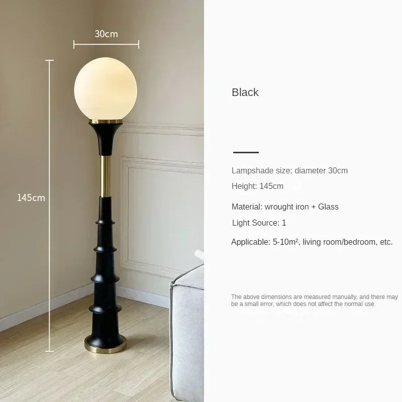 lampe sol moderne ampoule led blanc multicolore rayures horizontales interrupteur pied haute qualité