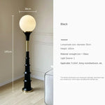 lampe sol moderne ampoule led blanc multicolore rayures horizontales interrupteur pied haute qualité