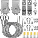 corde ressort argentée lisse industrielle fixations clous expansibles inoxydables jardin plantation abri