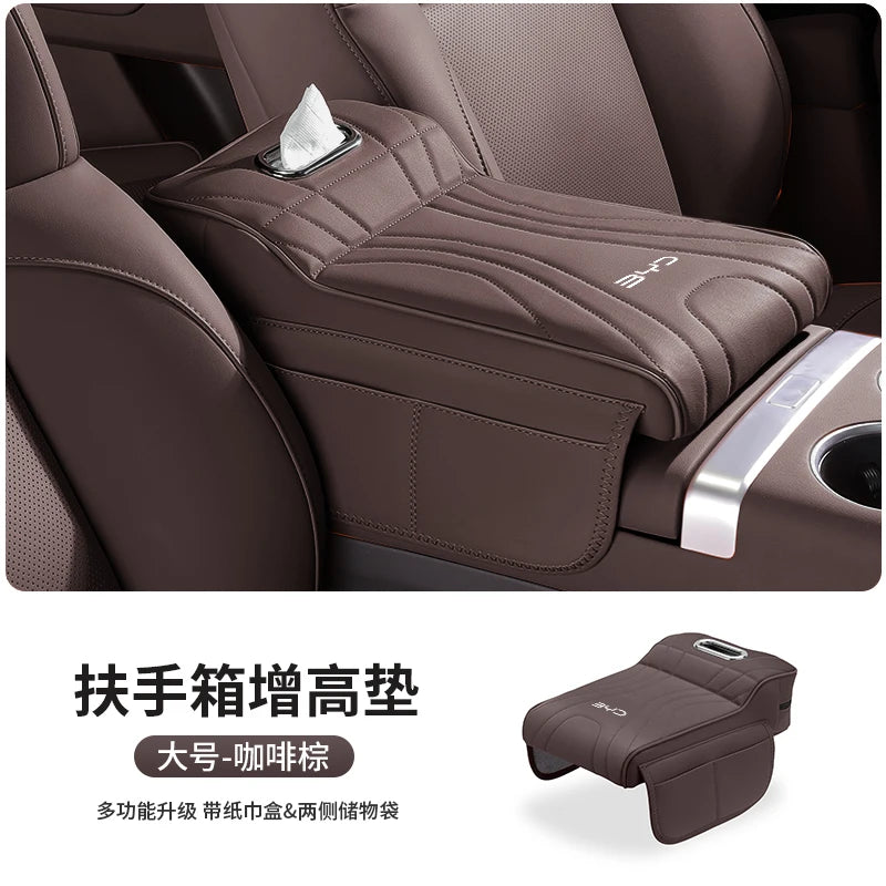 coussin soutien voiture cuir gris clair moderne adhésif trosse rangement porte tissu téléphone intégré