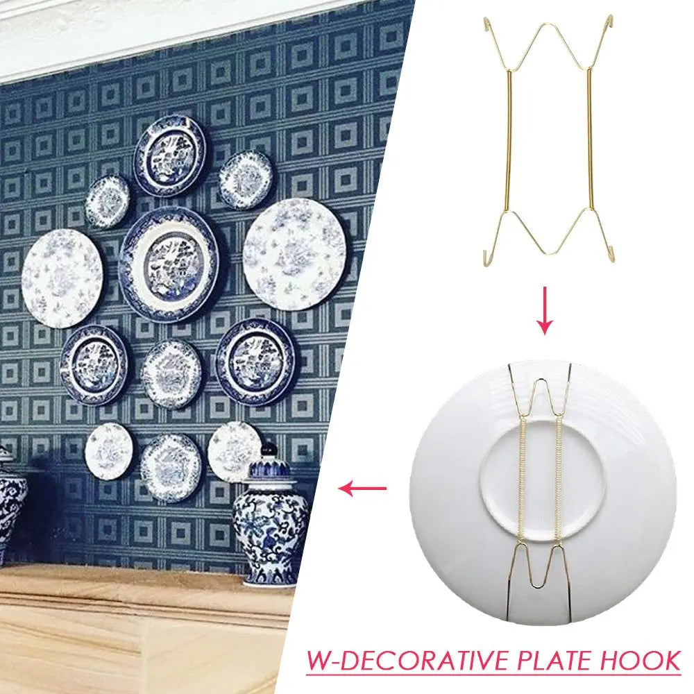 support mural doré moderne assiettes clips fixations variante 10 12 14 16 pouces