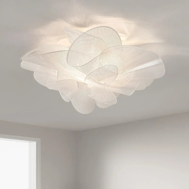 plafonnier moderne suspendu blanc noir spirale ajouré semi transparent chambre entrée étude
