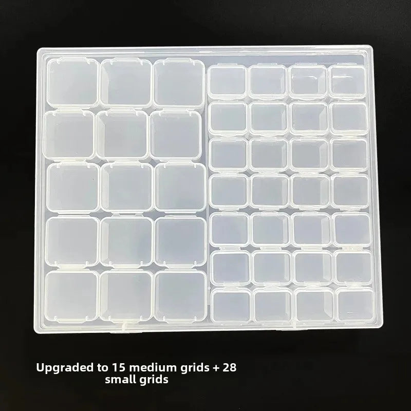 boîte rangement bijoux transparent grands compartiments 28 petits compartiments clips