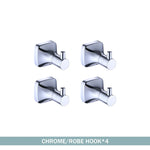 ensemble accessoires salle bain chrome porte serviette savon dentifrice gobelet mural métal