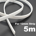 tube flexible protection ruban led blanc translucide moderne 12mm(ws2812) sans motif surface lisse