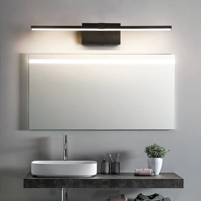 Applique murale LED imperméable blanche et noire pour toilettes - Ombre Interieur