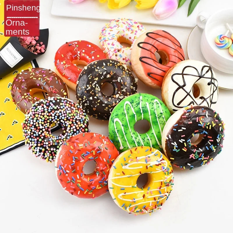 donuts artificiels réalistes orange vert noir blanc jaune multicolores occasion fête anniversaire noël mariage