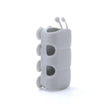 support douche silicone ventouse réglable bouteille brosses salle bain original couleur gris blanc