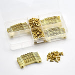 clips fixation noir doré texturés dents vis travail bois 100pcs accessoires crochets