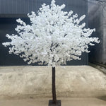 arbre artificiel fleurs blanches décoration intérieure moderne blanc maison événements