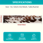 tableau lin imprimé peau vache blanc marron moderne rustique tacheté cuisine maison