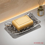 support savon transparent texturé moderne savon blanc savon beige savon jaune rangement salle bains