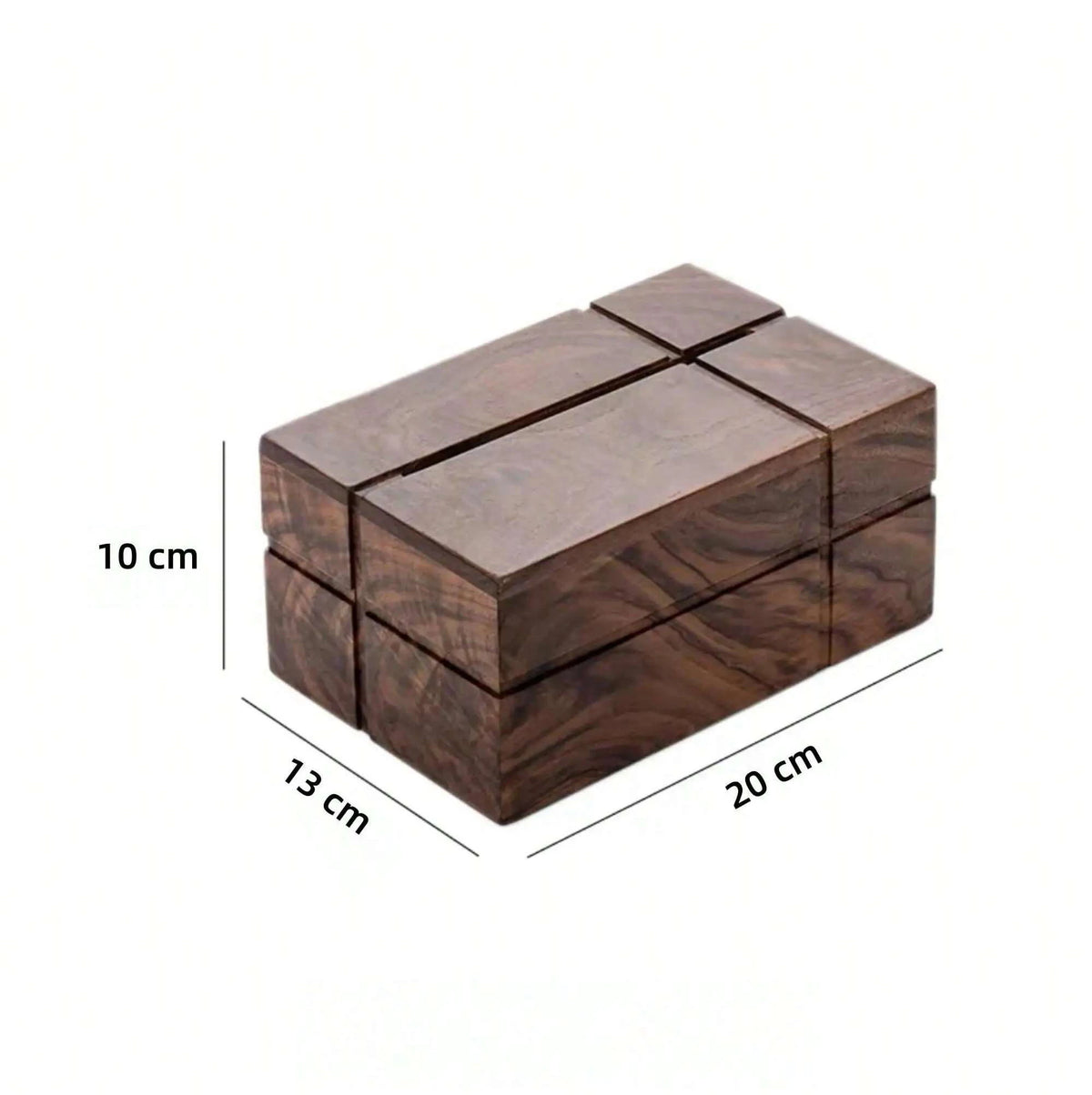 boîte mouchoirs bois marron moderne minimaliste tissu amovible grain naturel salon