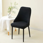 housse chaise extensible motif feuilles gris clair fauteuil salle manger moderne