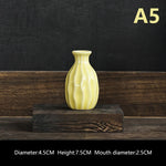 vase céramique moderne rose blanc jaune vert bleu clair ridé opaque
