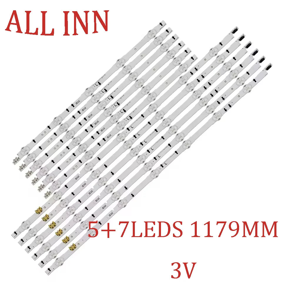 bande lumineuse led blanc moderne connecteurs 1179mm longueur 12pcs kit