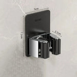porte balais porte couverts adhésif mur noir gris moderne rangement cuisine salle bain