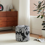 tabouret rotatif rembourré polyvalent bois massif vintage moderne coussin imprimé floral