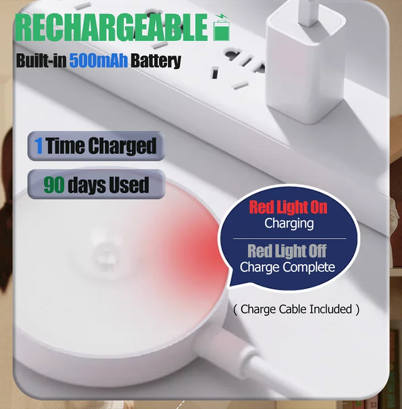 veilleuse led aimantée rechargeable usb moderne nuit chambre blanc minimaliste luminaires sans fil