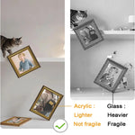 Cadre photo classique or papillons fleurs acrylique transparent 30x40cm 15x20cm 21x30cm