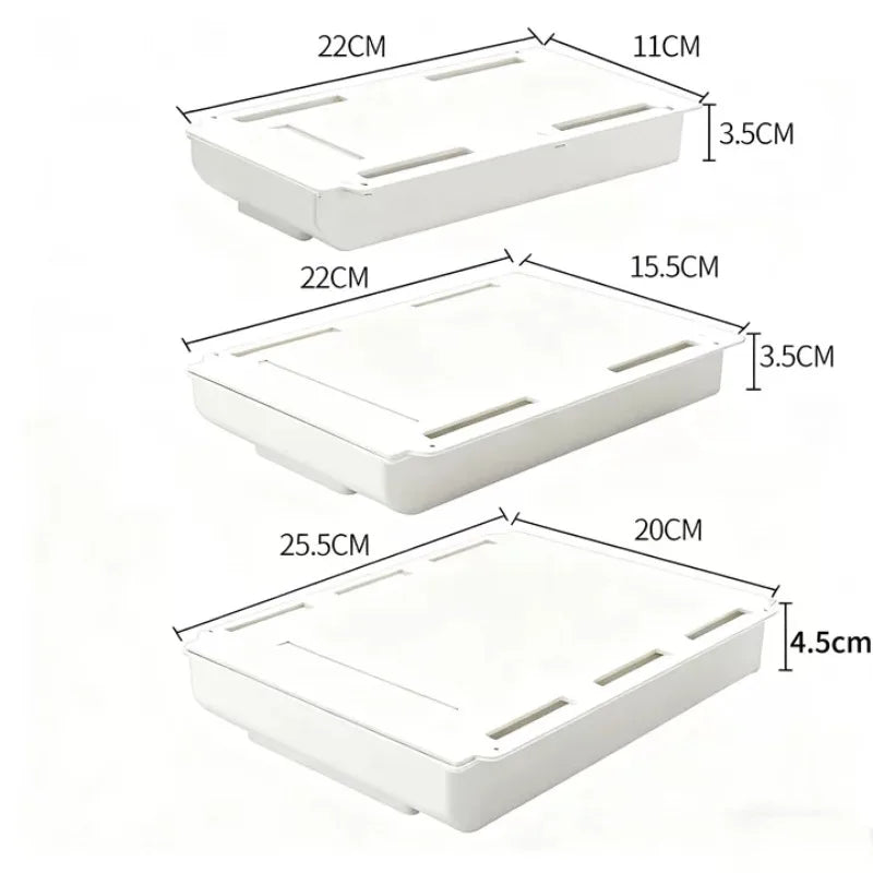 boîte rangement tiroir adhésive blanche moderne organisateur imperméable plastique
