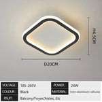 lampe couloir moderne blanc noir rond carré pentagone