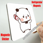 aimants réfrigérateur dessins animés pandas animaux blanc rose fun cartoon
