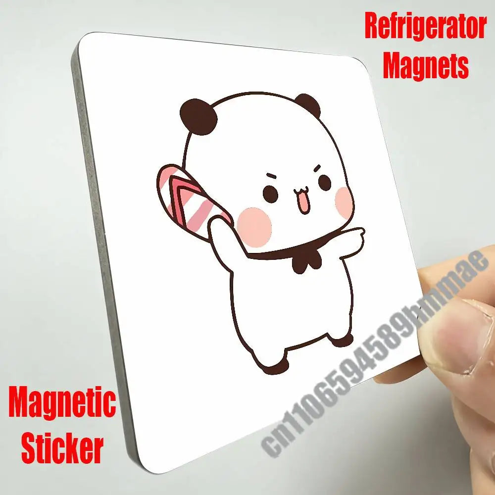 aimants réfrigérateur dessins animés pandas animaux blanc rose fun cartoon