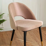chaise moderne tissu petits points rose clair vert menthe bleu marine beige clair jaune