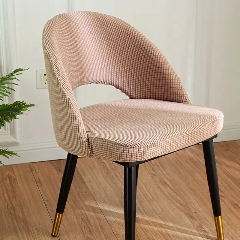chaise moderne tissu petits points rose clair vert menthe bleu marine beige clair jaune