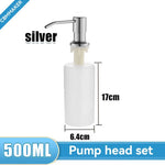 distributeur savon liquide mains acier inoxydable mousse blanc noir moderne fixations extensions joints