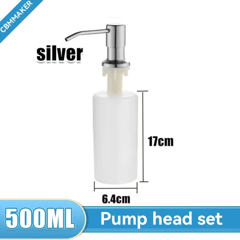 distributeur savon liquide mains acier inoxydable mousse blanc noir moderne fixations extensions joints