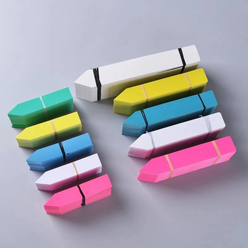 étiquettes jardinage adhésives réutilisables waterproof couleurs aléatoires moderne vert blanc jaune bleu rose violet