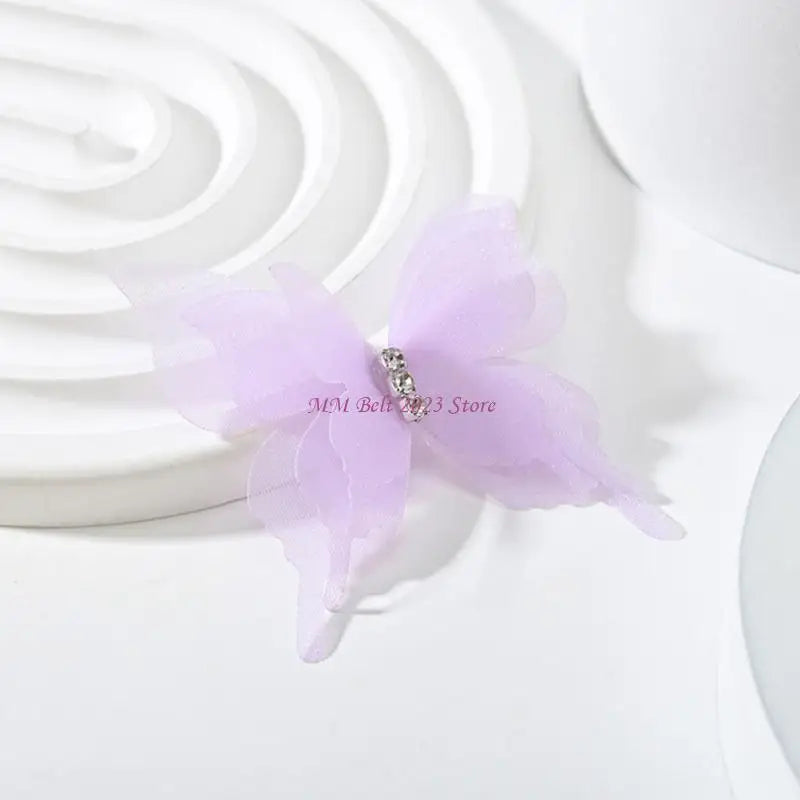 papillons décoratifs adhésifs blanc rose bleu marine rouge noir elegance enfants translucent veines strass
