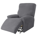 housse fauteuil inclinable gris motif géométrique moderne tissu polyestère eyelets machine wash jacquard split