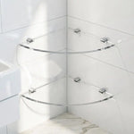 étagère angle transparente moderne fixée clips métalliques pliable mur douche salle bain acrylique sans