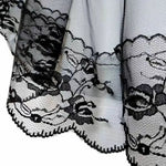 voile mariée dentelle noire blanche transparente classique élégante accessoire photo halloween fantôme double couche