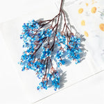 bouquet fleurs artificielles jaune rose bleu blanc mariage intérieur naturel minimaliste decoration