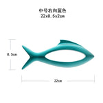 décoration murale poisson 3d moderne plastique adhésif argent bleu or salon