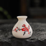 vases céramique artisanal poissons fleurs blanc bleu rouge vert