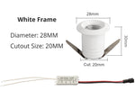 projecteur led blanc noir argent moderne 1w 28mm 30mm opaquet