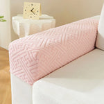 couvre accoudoirs canapé moderne doux polyester coton couleur gris rose bleu clair vert pastel