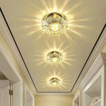 Spot LED moderne cristal transparent clips fixationacier inoxydable led