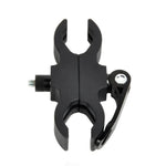 support pince double anneau noir serrage vis industriel utilitaire montée lampe poche fixe robuste