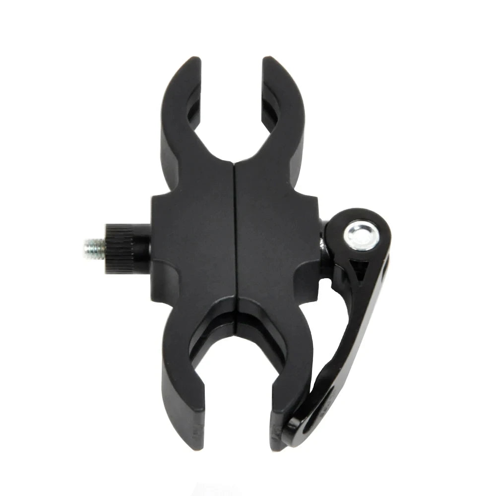 support pince double anneau noir serrage vis industriel utilitaire montée lampe poche fixe robuste